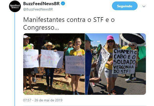 Fake News: cartaz com erros ortográficos em manifestação pró-Bolsonaro é falso