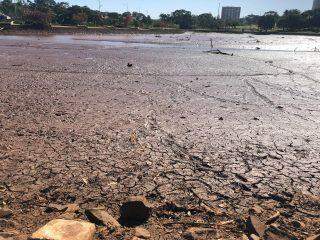 Lago do Parque das Nações Indígenas seco impressiona moradores da região