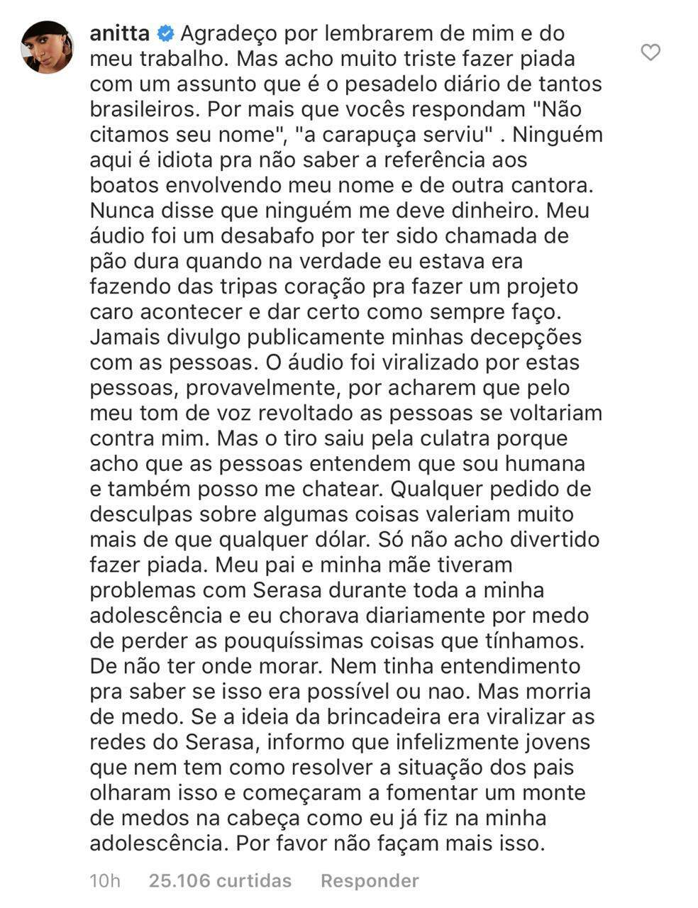 Anitta critica propaganda que ironiza briga com Pabllo Vittar