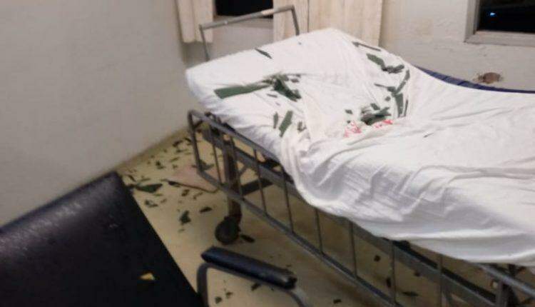 Ventania durante chuva quebra janela e estilhaços ferem paciente na Santa Casa