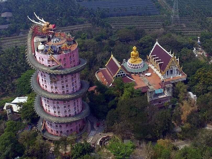 Wat Samphran: o templo budista com um dragão em seu entorno