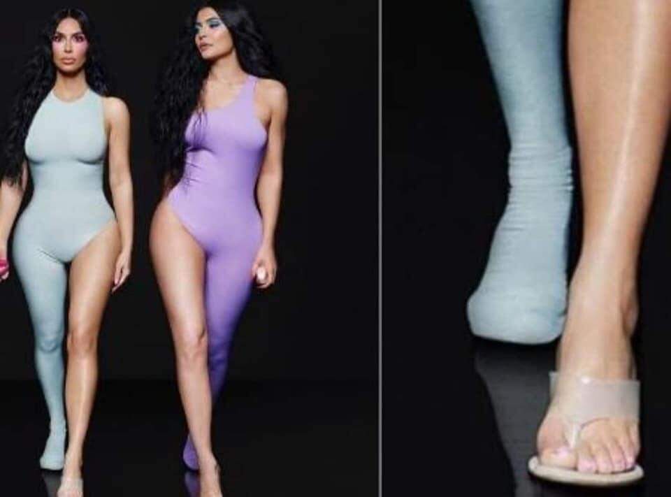 Kim Kardashian abusa do photoshop e aparece com 6 dedos no pé .