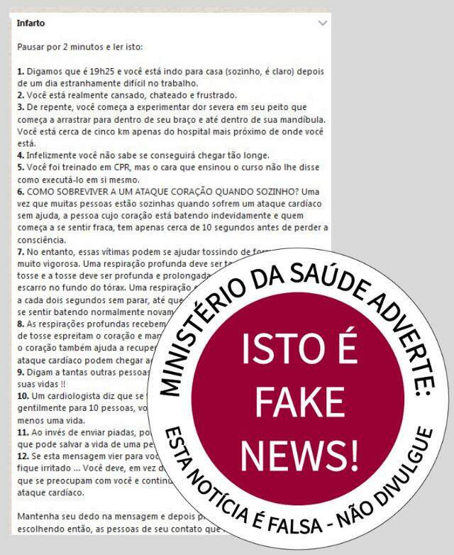 Tossir várias vezes pode evitar infarto? Ministério da Saúde desmente 'fake news'