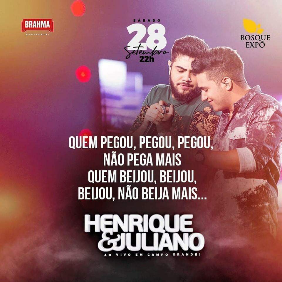 Com super show ,Henrique & Juliano e Shapeless vão agitar a capital no dia 28 de setembro