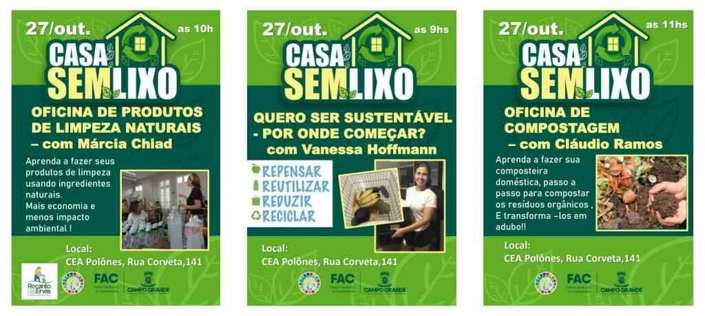 Casa Sem Lixo: Evento ensina iniciativas sustentáveis simples para usar no dia a dia