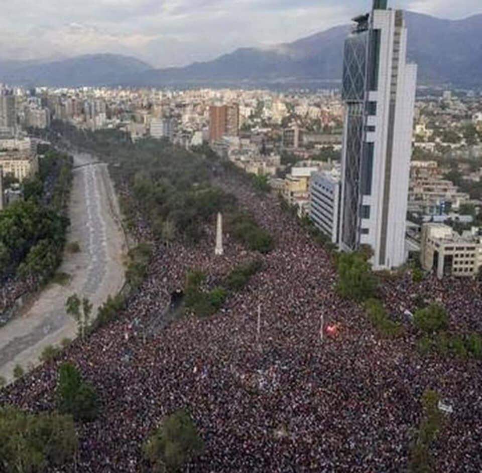 Manifestação em Santiago, no Chile, reúne cerca de 1 milhão