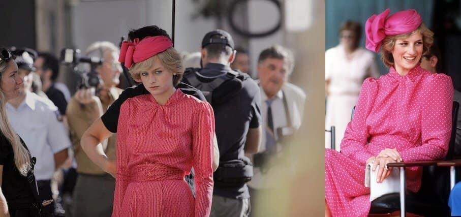 Atriz de "The Crown" aparece idêntica à Princesa Diana nos bastidores do seriado