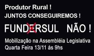 Pequenos e grandes produtores rurais protestam contra Reinaldo por aumentar Fundersul