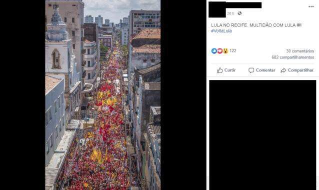 É Fake! Fotos que mostram "mar vermelho" petista não são do Festival Lula Livre