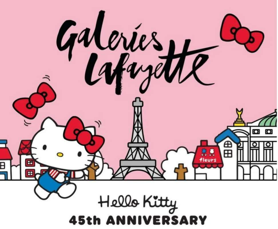 Um pop-up da Hello Kitty na Galeries Lafayette