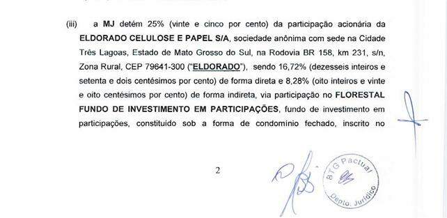 Contrato comprova: Mário Celso Lopes vendeu 25% da Eldorado em 2012