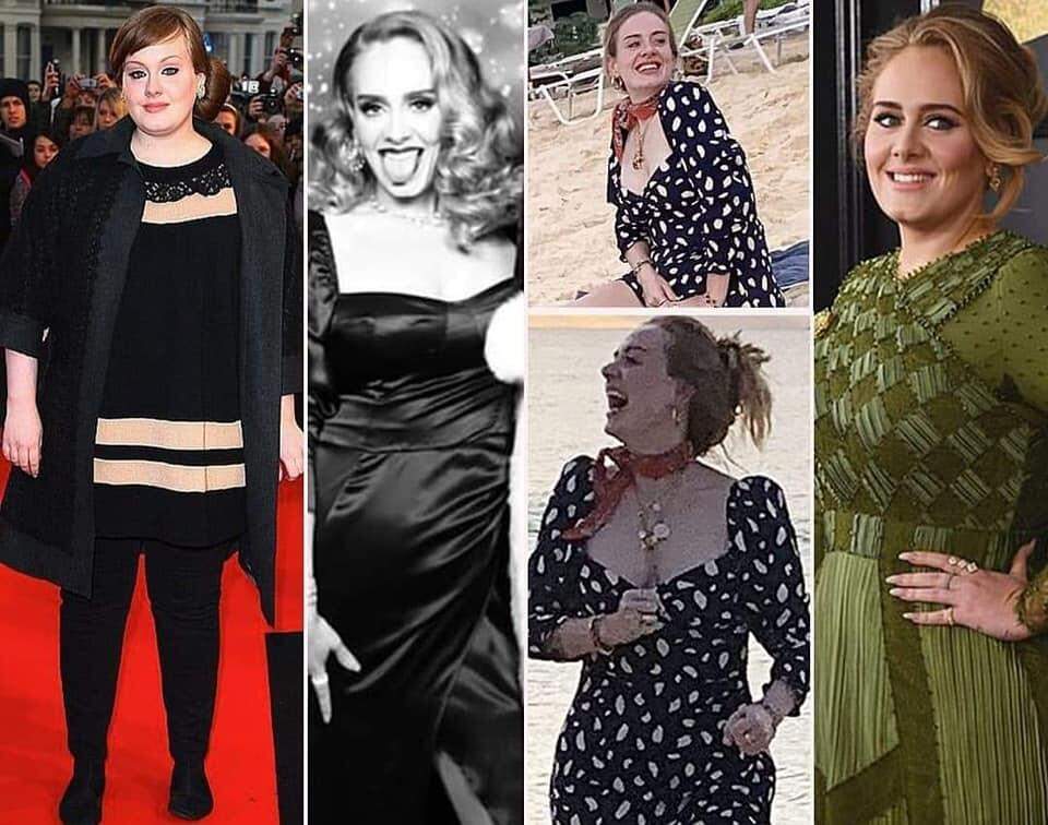 Adele aparece bem mais magra em registros recentes