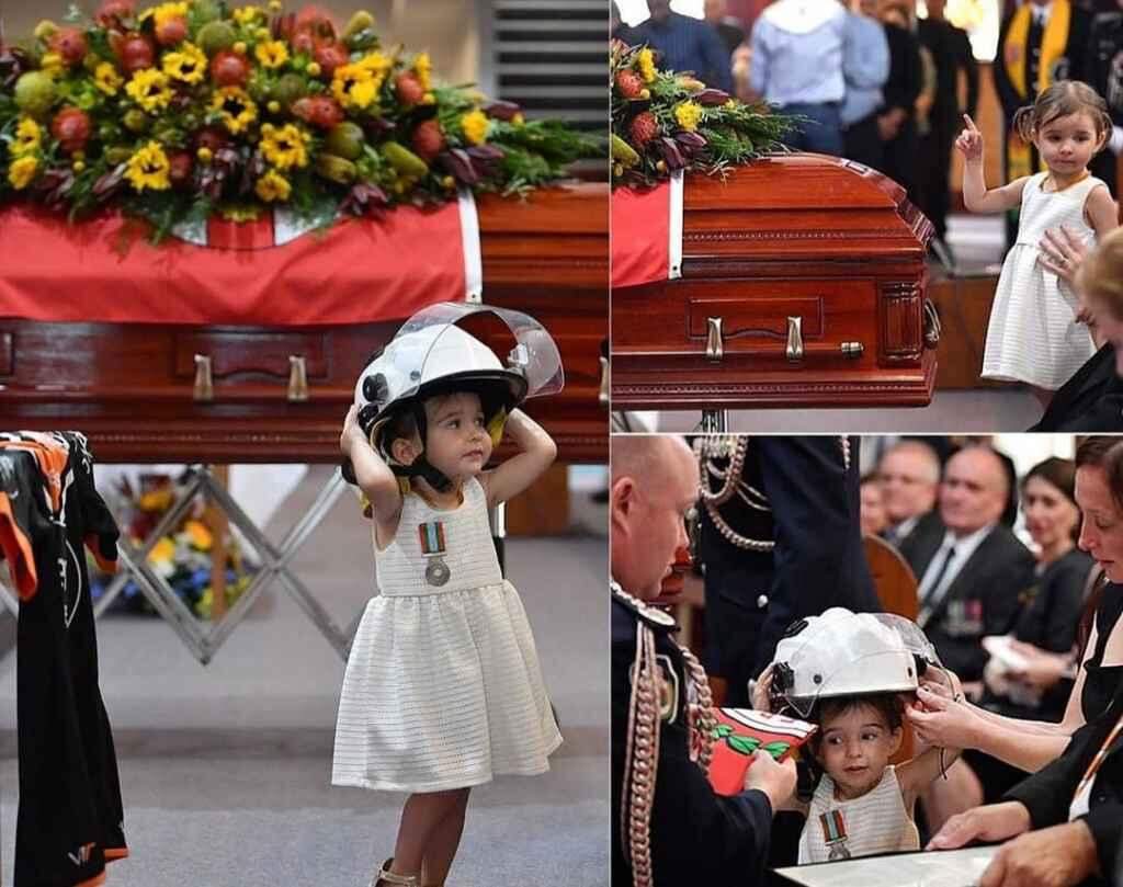 Filhos de bombeiros que morreram nos incêndios na Austrália participam de homenagem ao seus pais