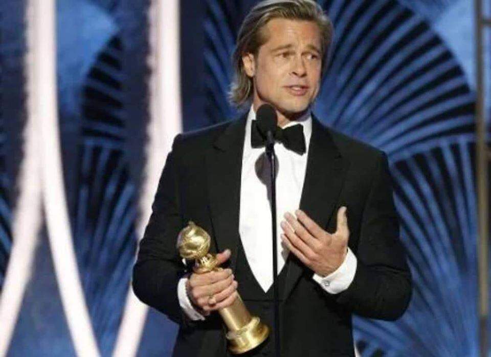 Brad Pitt parou o tapete vermelho do Globo de Ouro 2020