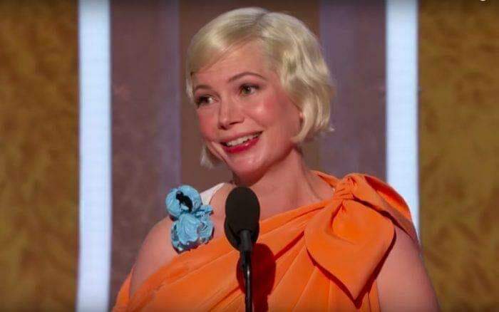 Michelle Williams faz discurso poderoso no Globo de Ouro.