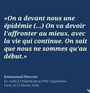 Macron visita hospital para pacientes com coronavírus na França