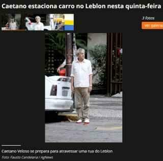 Há 9 anos Caetano Veloso estacionava no Leblon