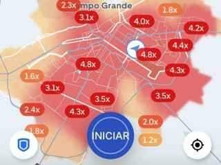 'Bug' temporário dispara preço de viagens e assusta clientes da Uber em Campo Grande