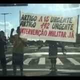 protesto, Avenida Duque de Caxias, CMO, Comando Militar do Oeste, intervenção militar, Jair Bolsonaro, Dia do Exército, dezenas de pessoas, 19 de abril de 2020