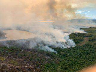 Bombeiros e Ibama combatem centenas de focos de incêndio no Pantanal