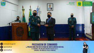 Em cerimônia online, Acosta transfere comando-geral da PMMS para Marcos Paulo
