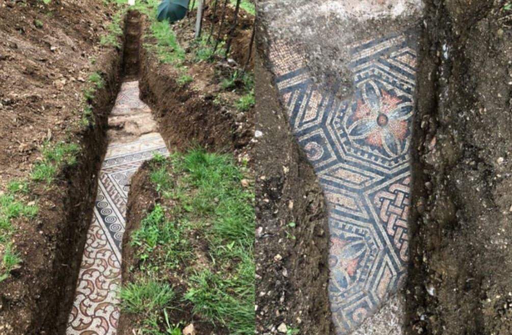 Descoberto piso de mosaico romano do século III d.C, em Verona.