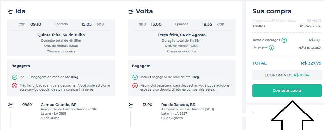 Passagens aéreas de ida e volta de Campo Grande para Salvador por apenas R$ 367 e Dourados a SP a R$ 436