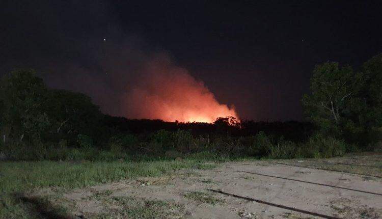 Incêndio perto de escola mobiliza brigadistas em região remota do Pantanal