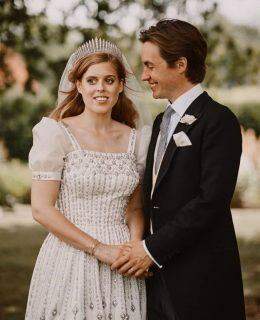 Princesa Beatrice se casa com vestido do acervo de Rainha Elizabeth II