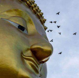 Grande estátua dourada de Buda na província de Ang Thong, foi reaberta ao público.