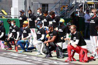 Lewis Hamilton liderou o movimento contra o racismo no GP da Áustria