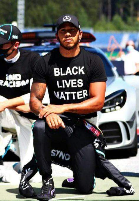 Lewis Hamilton liderou o movimento contra o racismo no GP da Áustria