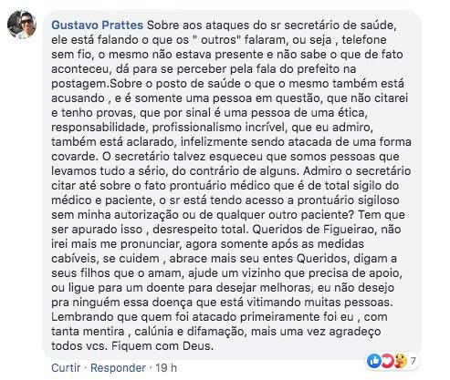 'Caso zero' de Covid-19 em Figueirão, médico diz que não foi isolado mesmo com sintomas