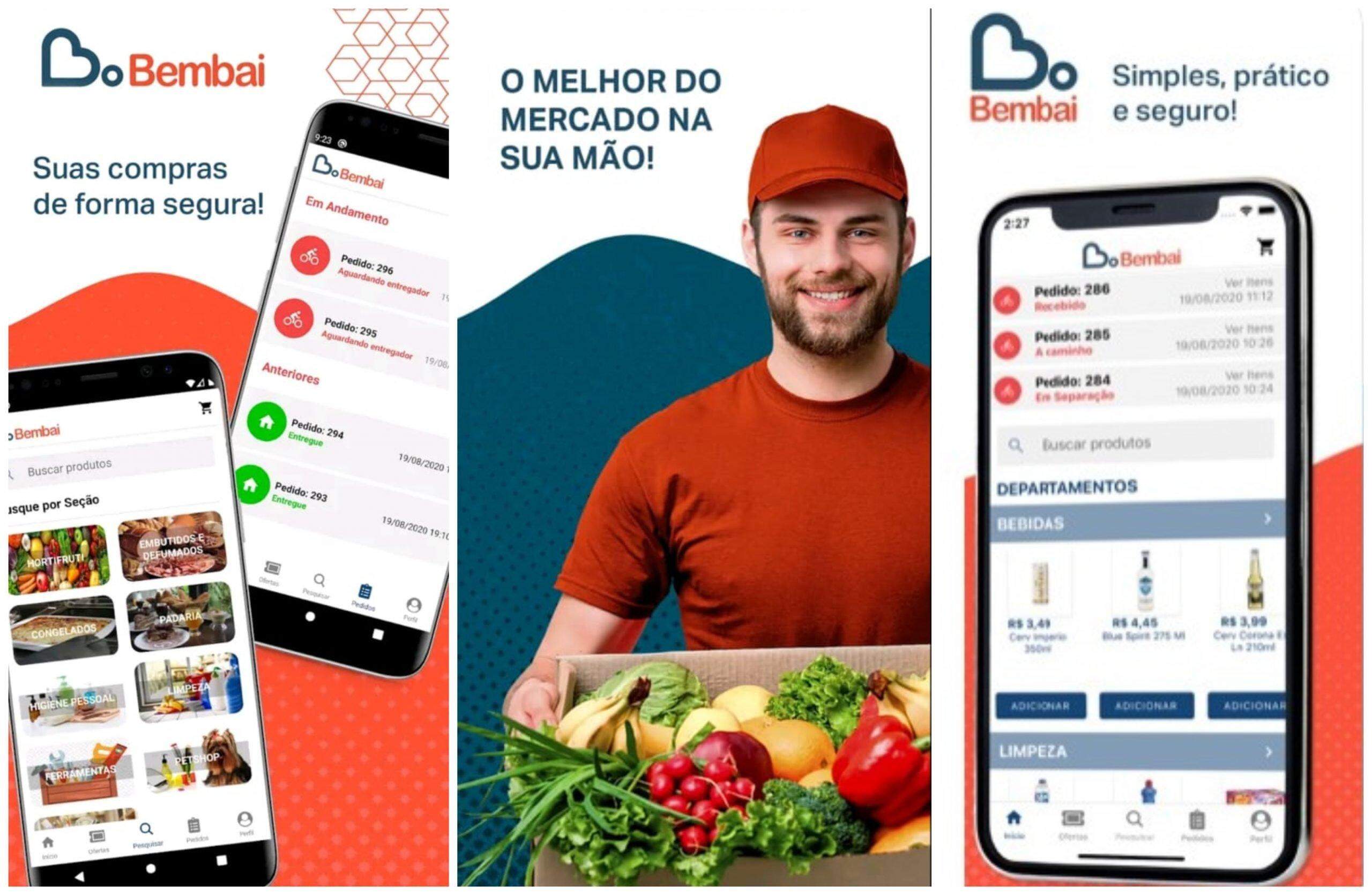 Baixe o app “BEMBAI” e tenha os supermercados da cidade na palma de sua mão