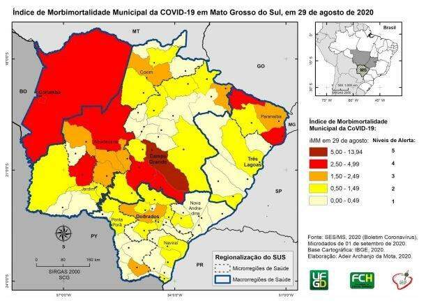 Estudo sobre MS mantém alerta ao coronavírus em Campo Grande; Bonito entra na lista após reabrir turismo