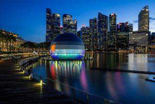 Loja flutuante da Apple em Cingapura será inaugurada em breve.