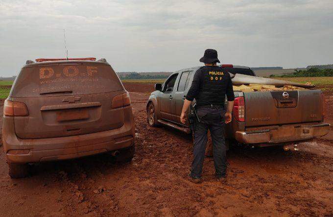 Com perseguição, DOF apreende mais de 1 tonelada de maconha e recupera camionete furtada