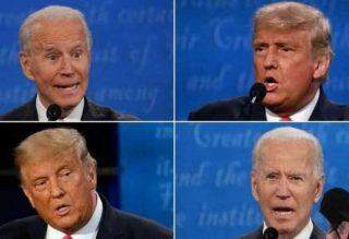 Em debate mais sereno, Trump e Biden mostram visões opostas.
