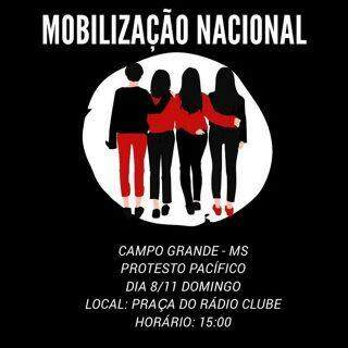 Campo Grande terá mobilização em apoio a Mariana Ferrer no domingo