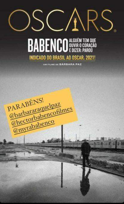 'Babenco', de Bárbara Paz, é escolhido para representar o Brasil no Oscar