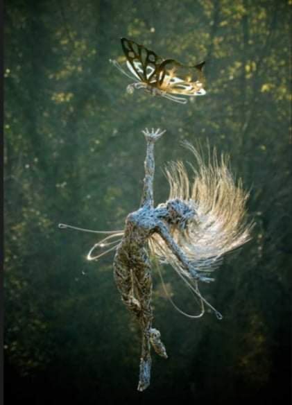 Robin Wight - O artista das fabulosas esculturas de fadas e flores, em meio à natureza 