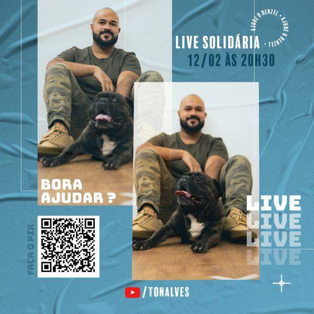 Músico campo-grandense faz live solidária para ajudar tratamento de cão