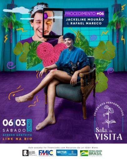 Dançarina faz lives performáticas com projeto online 'Sala de Visita'