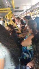 Distanciamento pra quem? Passageiros voltam a reclamar de lotação nos ônibus de Campo Grande