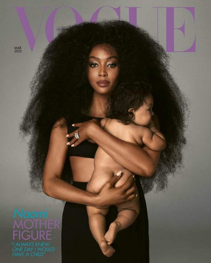 na - Naomi Campbell apresenta sua primeira filha ao mundo (na capa da Vogue britânica!)