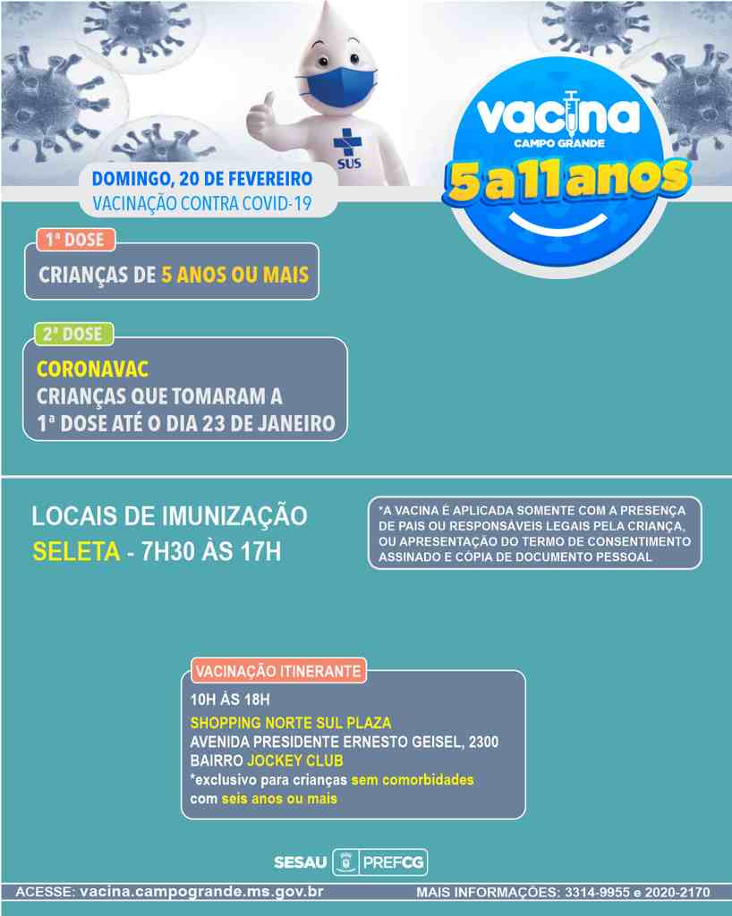 vacina cg 2 JMoQzLs - Campo Grande vacina crianças e adultos contra Covid-19 neste domingo; confira os locais