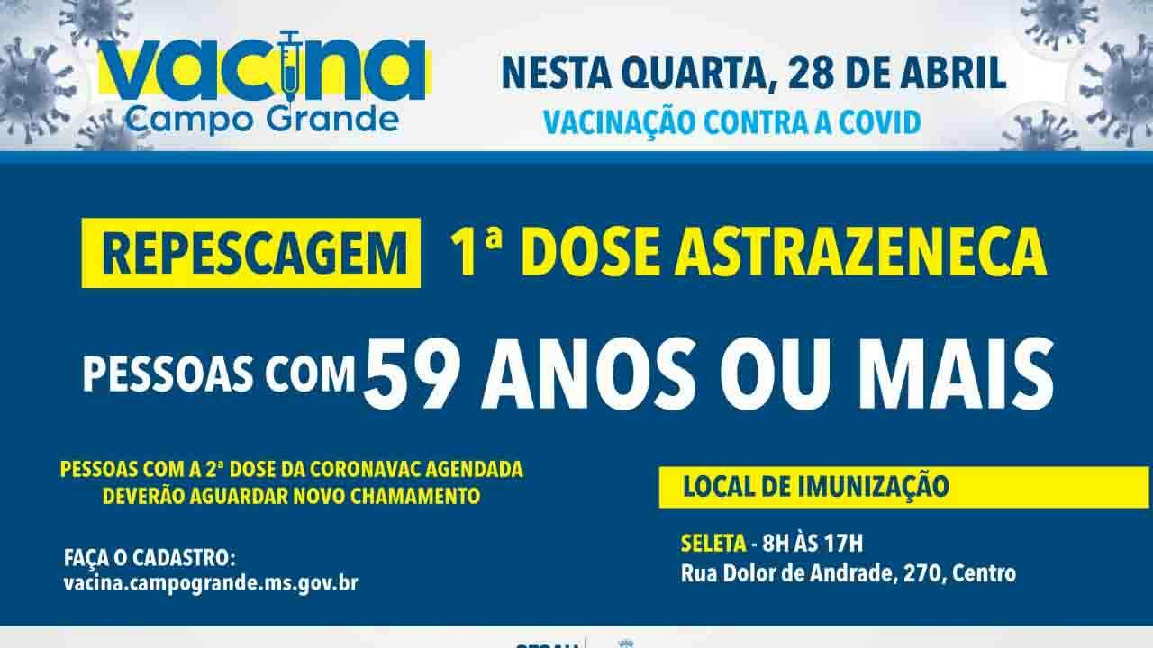 vacinacaocg 2804 - Pessoas com 59 anos ou mais ainda podem se vacinar em Campo Grande nesta quarta