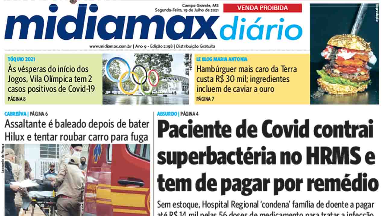 Paciente de Covid contrai superbactéria no HRMS e tem de pagar por remédio. Leia no Midiamax Diário