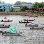 Manifestação de pescadores contra o ‘cota zero’ bloqueia Rio Paraguai em Porto Murtinho