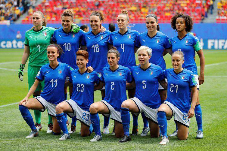 Seleção da Itália na Copa do Mundo de Futebol Feminino - França 2019 (Phil Noble/ Reuters).